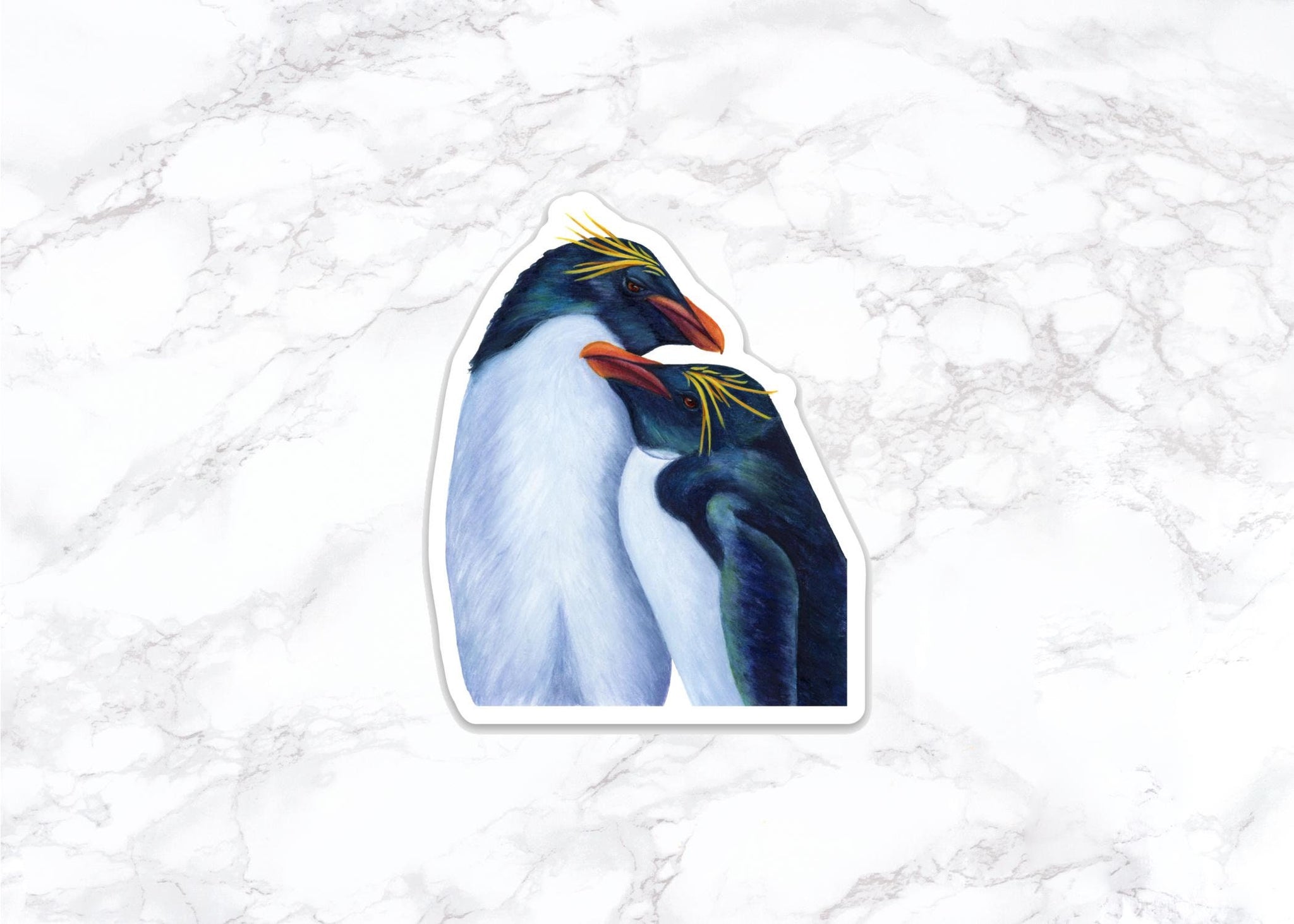 Macaroni Penguin Sticker, Water Bottle Stickers, Laptop Stickers, Laptop Decals, Funny Stickers, Watercolor Stickers